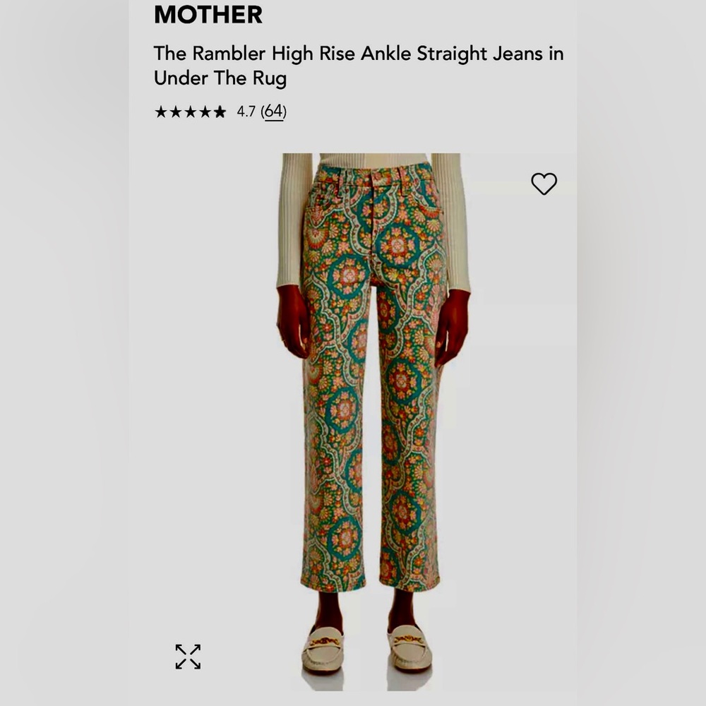 Mother The Rambler High Rise Ankle Straight Jeans in
Under The Rug